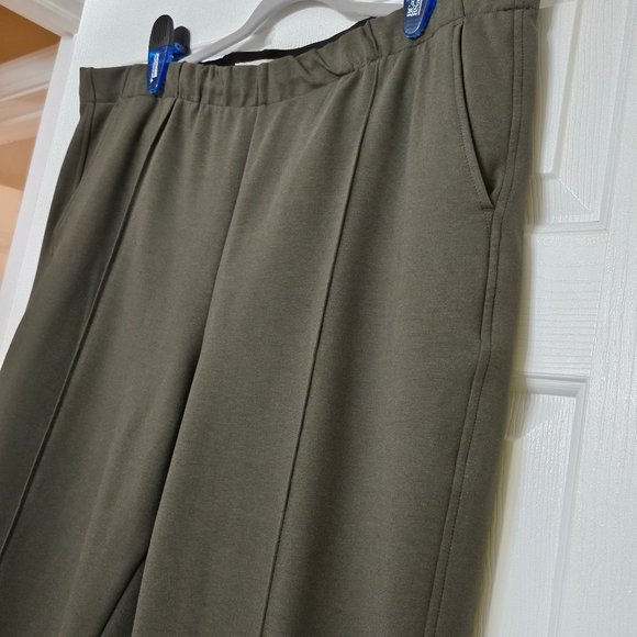 3XL EVERLANE Dream Pant Dark Forest Green Pullon Drawstring Elastic Waist Staple - Picture 3 of 13